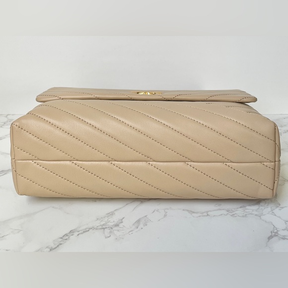 ❌SOLD❌ New Tory Burch Kira Leather Convertible Shoulder Bag Beige - Picture 7 of 10